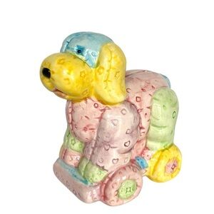Vintage Pastel Colored Dog Bank